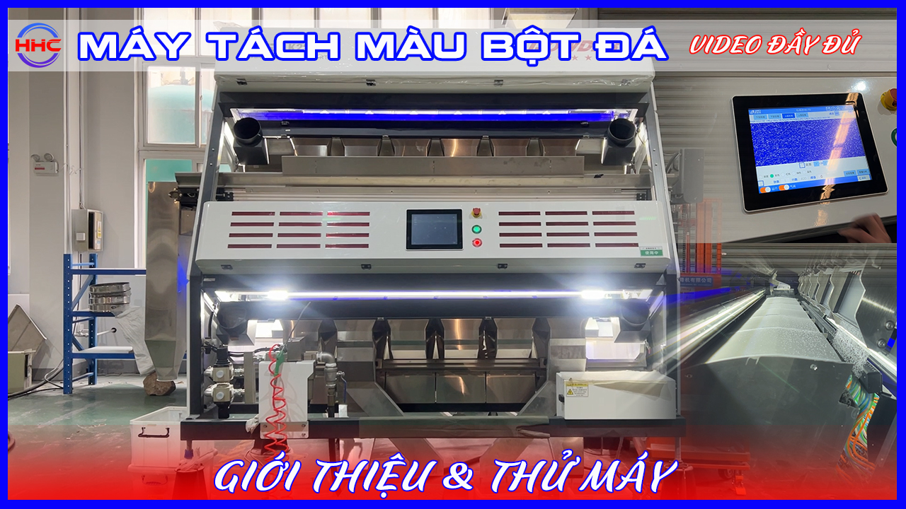 Máy tách màu bột đá, bột khoáng sản, bột thực phẩm
